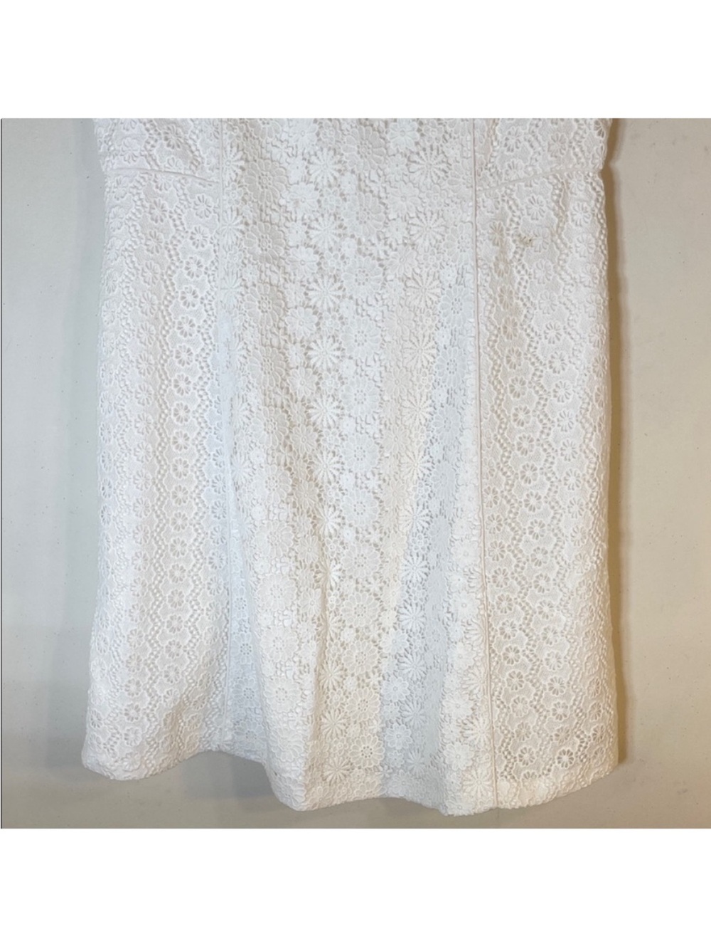 Talbots White Floral Crochet Lace Fit and Flare Dress. 14 . NWT. $199! - Picture 4 of 11
